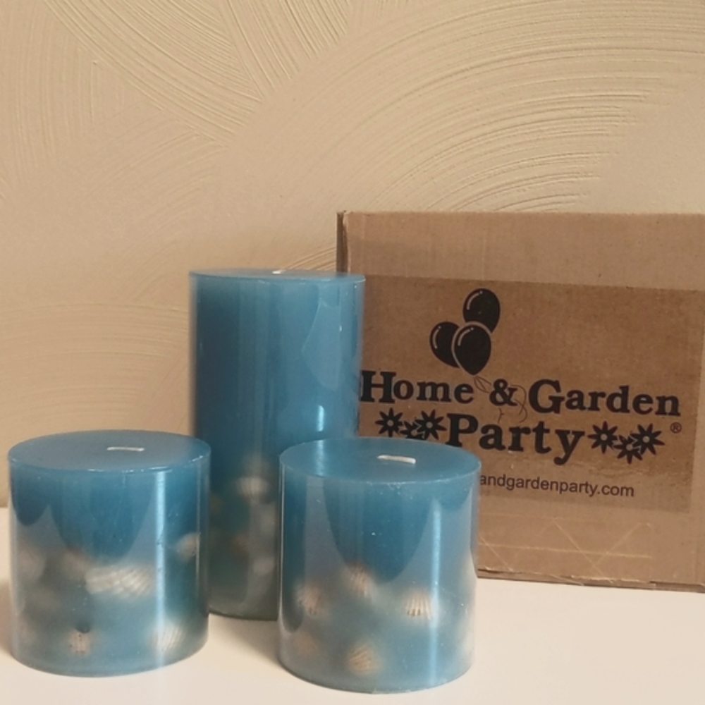 NIB Home & Garden Party Beachcomber Candle Set